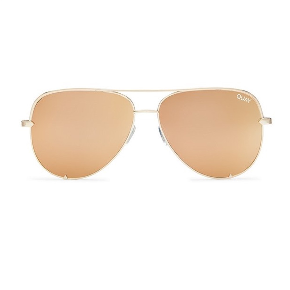 QUAY HIGH KEY GOLD SUNGLASSES